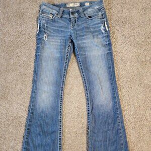 BKE Buckle Jeans Womens Sabrina Boot Cut Flare Sz 27 x 33.5  Long Medium Wash